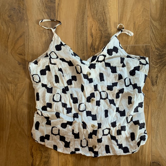 BNWT H&M Patterned Linen Tank - Picture 1 of 3